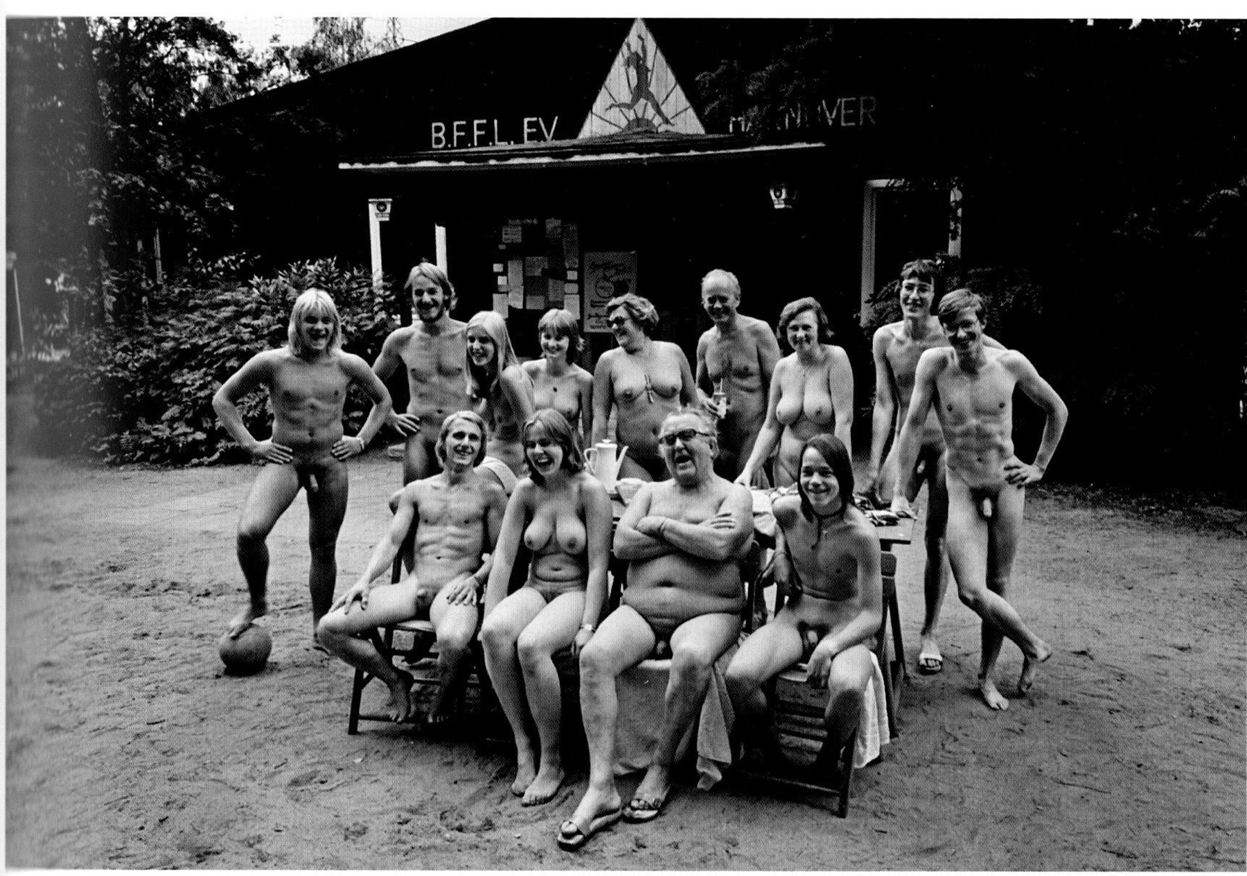Joachim Giesel, Nudist group, Hanover, 1971.