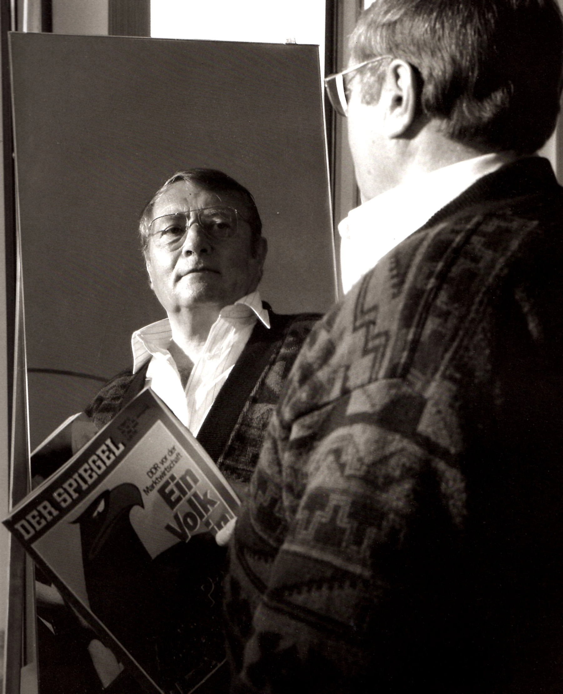 Joachim Giesel, Porträt Rudolf Augstein, 1990.